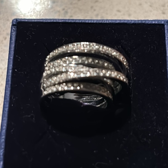 Authentic Swarovski ring. Silver signed Swarovski ring 55 - Picture 6 of 8